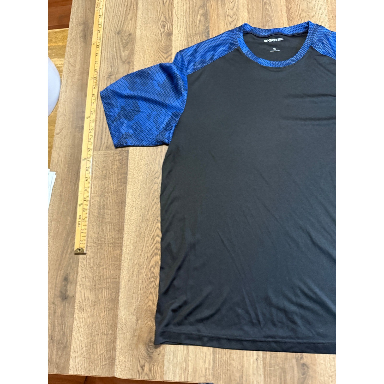 Sport-Tek Short Sleeve T-Shirt Mens XL Black Adult Camo Hex Raglan Excellent