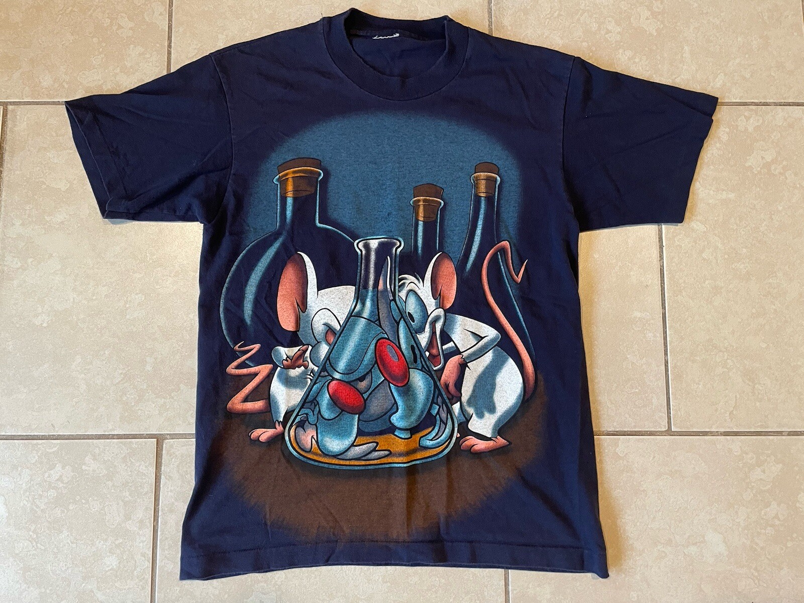 Vintage 90’s Animaniacs 1995 Pinky And The Brain Single Stitch T-Shirt Small USA