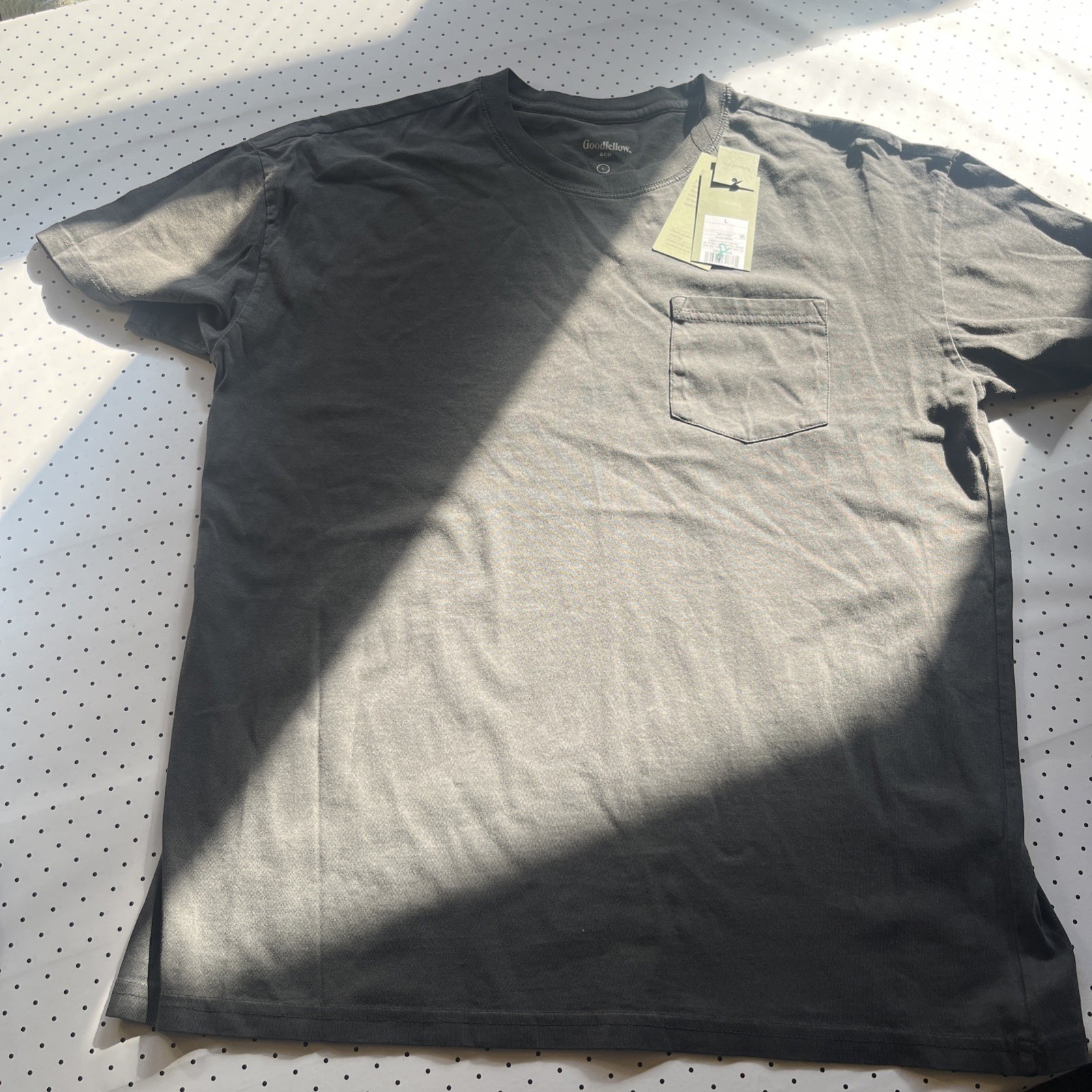 Goodfellow & Co Men’s Pocket T‑Shirt Dark Gray 100% Cotton Short Sleeve T Lg NWT