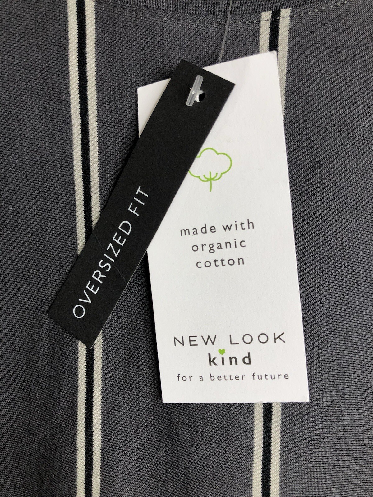 New Look NWT Striped Gray Tee MCMXCI Adult Size XS NEW MEN