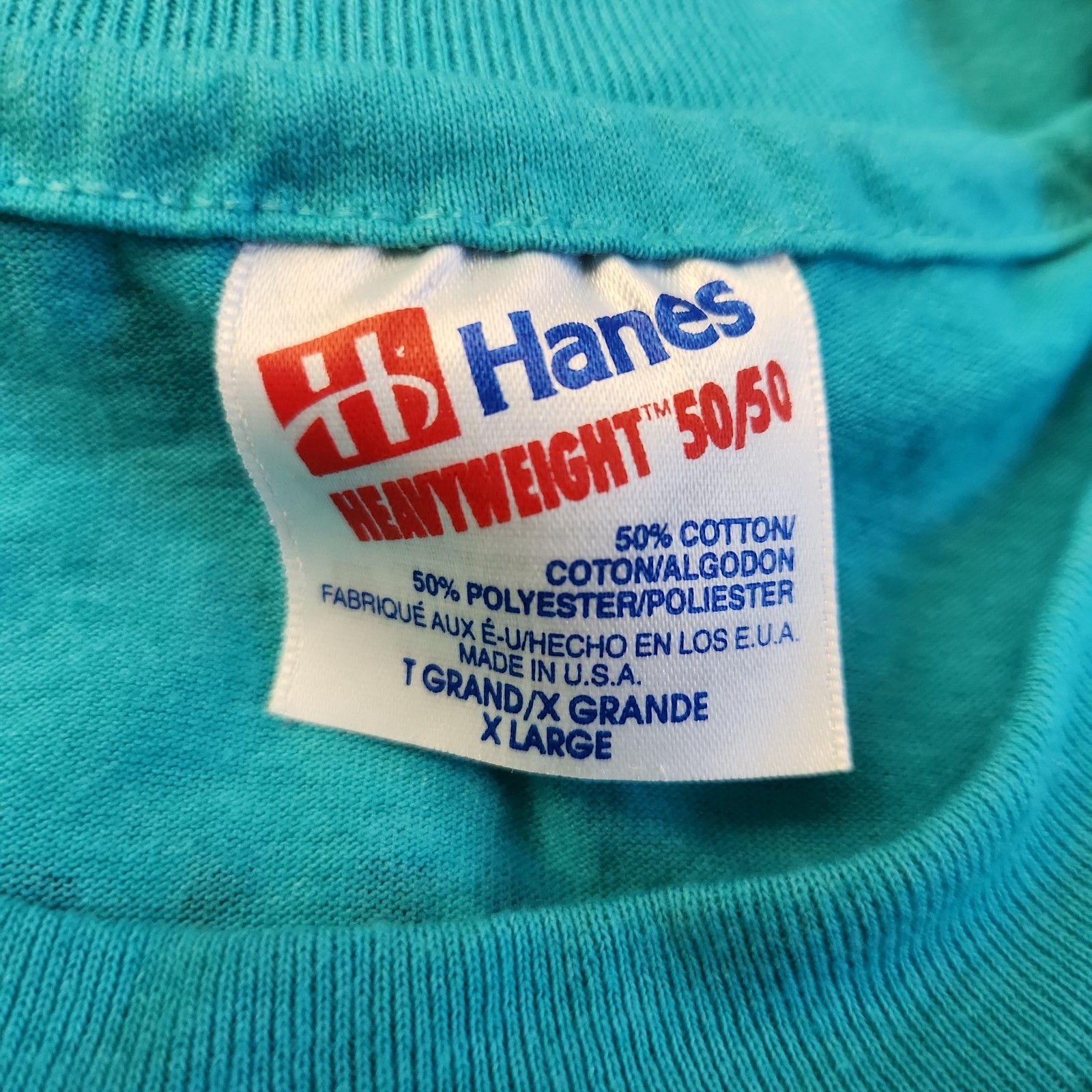 Single Stitch XL Blue Sarcastic Pocket T-Shirt USA Hanes 50/50 “MICHAEL”