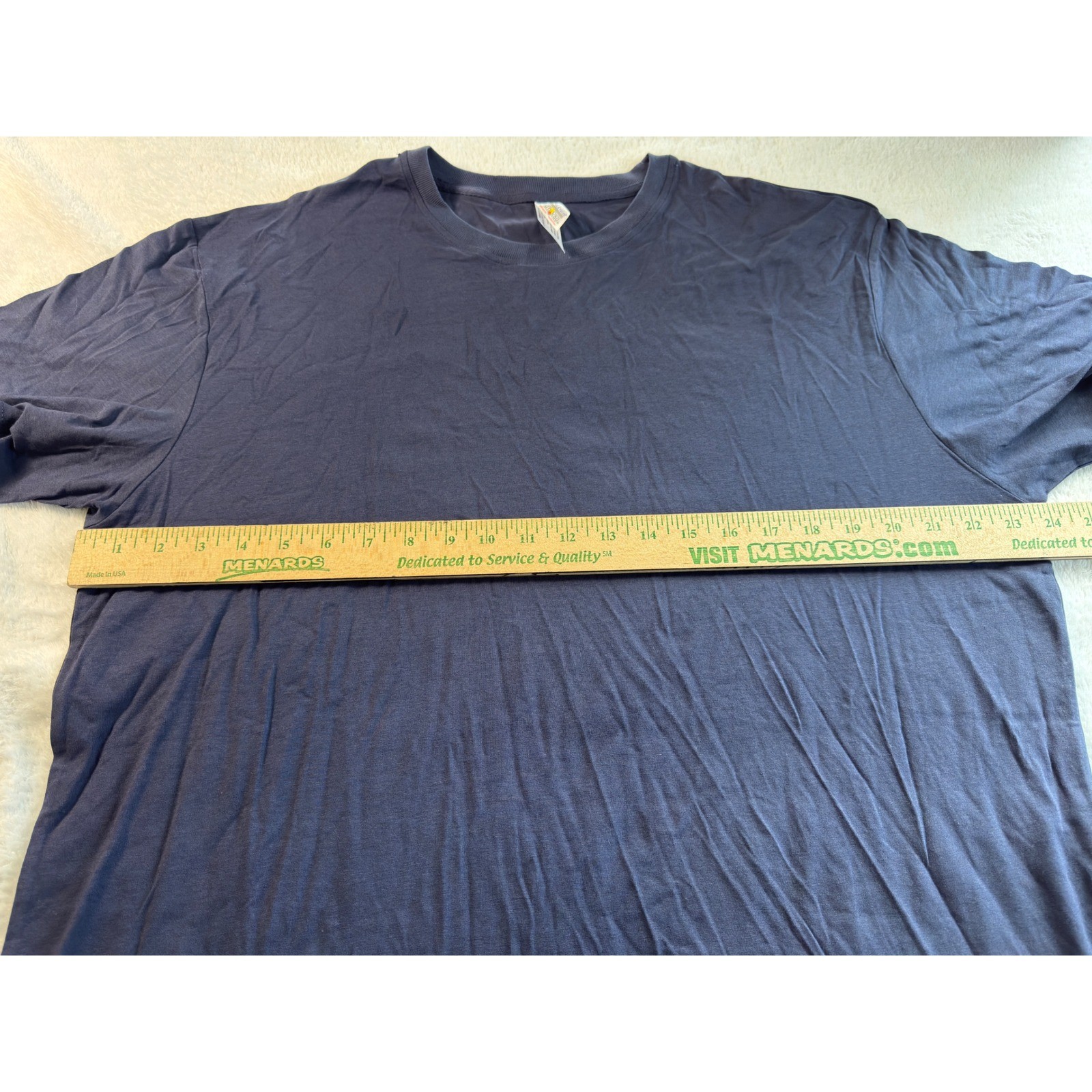 Royal Avalon Mens XL Navy Blue Bamboo Cotton Blend Stretch Crew Neck T-Shirt