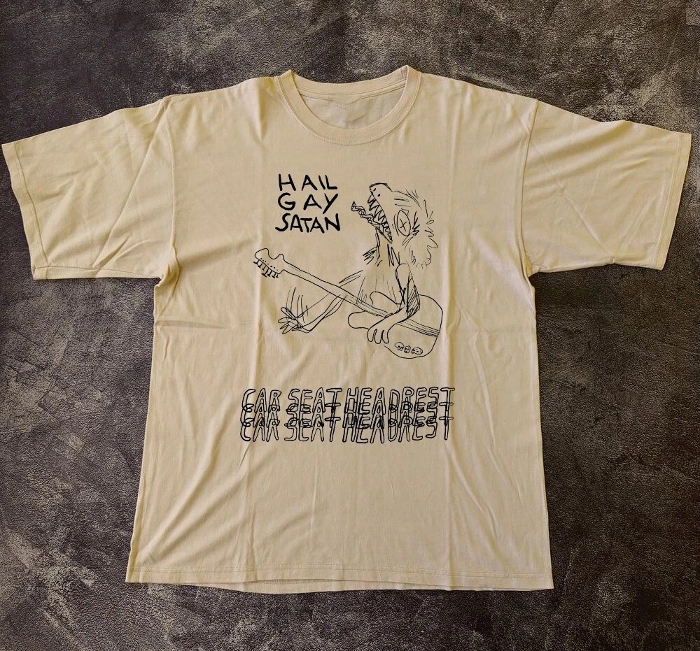Hail Gay Satan Car Seat Headrest Beige Color Shirt All Size