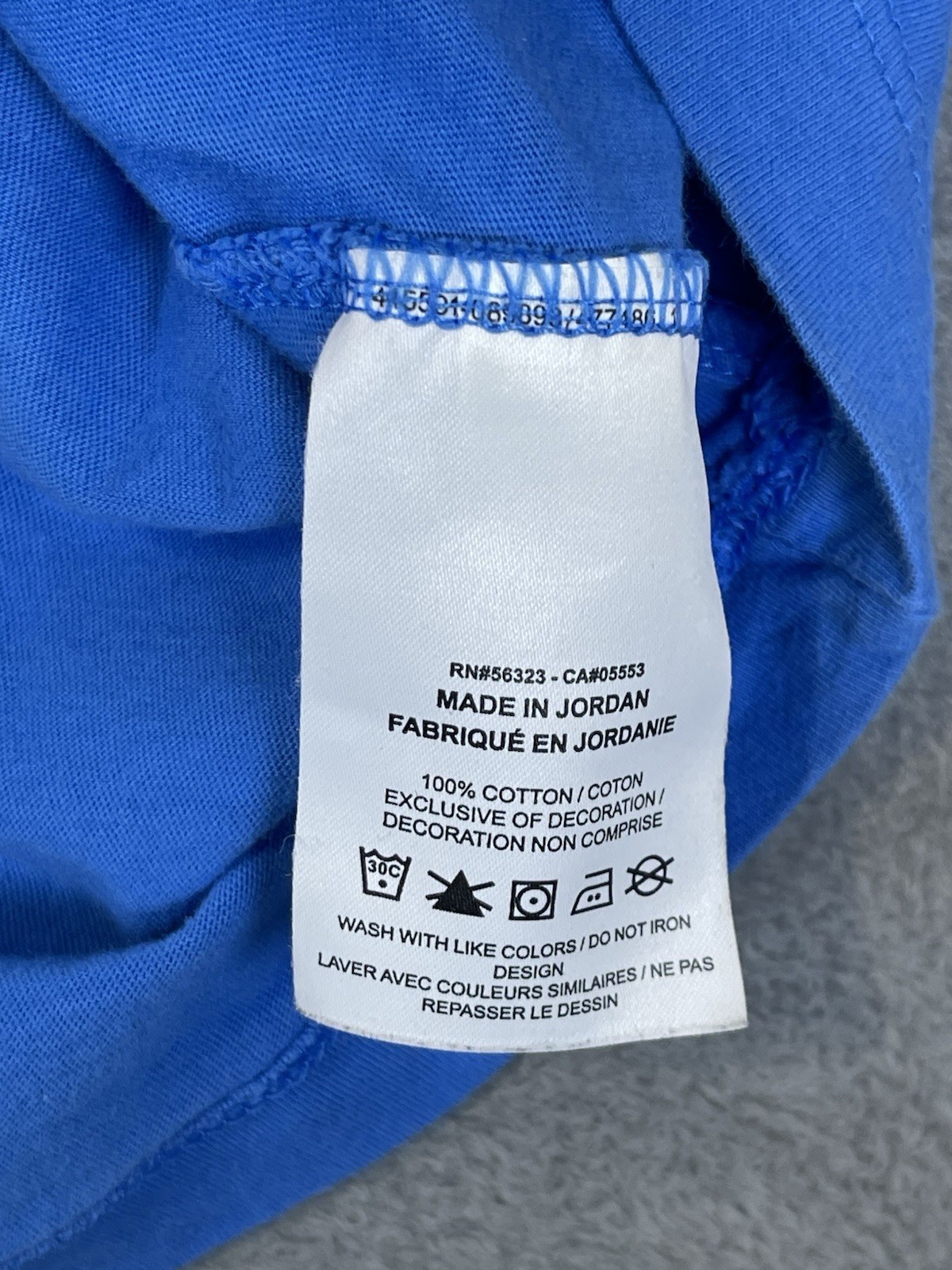 Nike Shirt Mens Large Blue Sportswear Crew Neck Tee Swoosh Spellout Logo