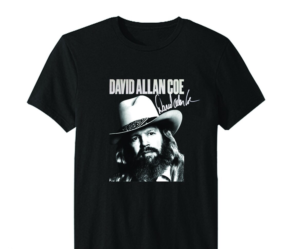 Vtg David Allan Coe – Call Me By My Name Cotton Black Full Size Unisex