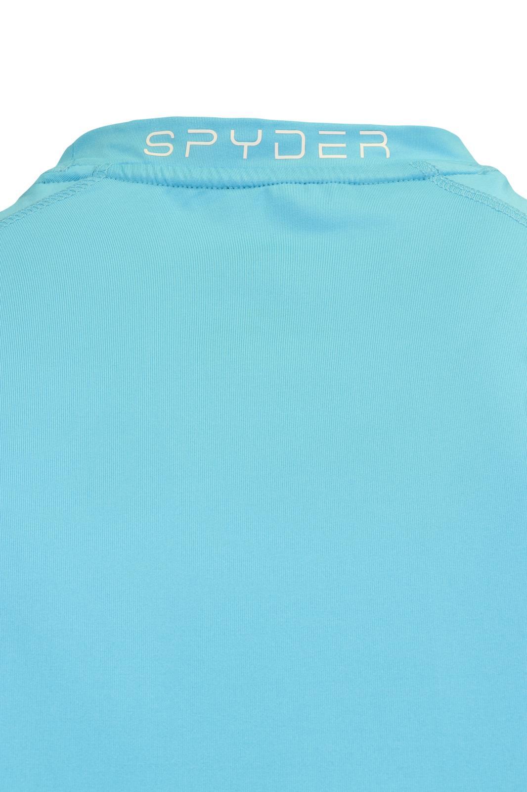Spyder Men’s T-Shirt Aqua Blue UPF30+ Rash Guard L/S (S01A)