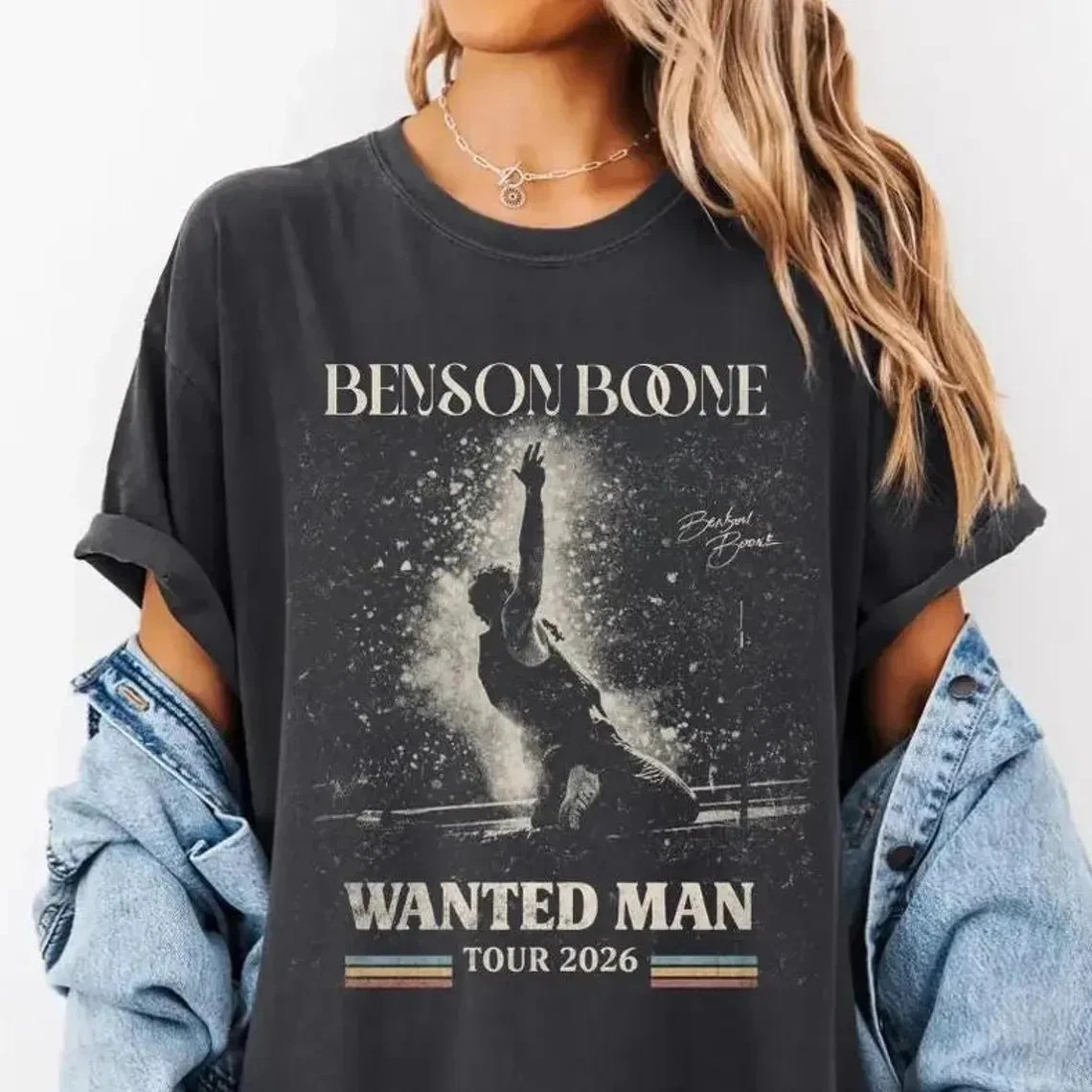 HOT!!! Benson Boone Wanted Man Tour 2026 Concert Tee, Retro Graphic Shirt