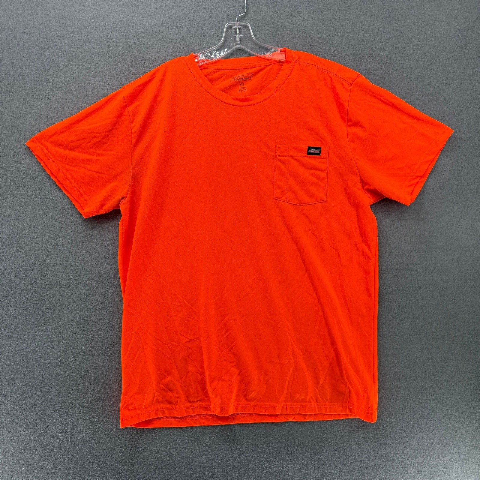 Genuine Dickies Mens XLT Safety Orange Pocket T-Shirt Performance Workwear