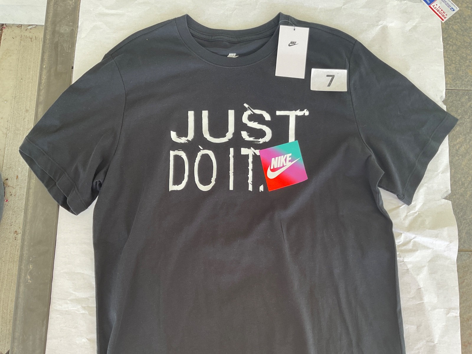 Nike Tee Shirt Short Sleeve Blue Bright Green Sportswear New 100% Cotton