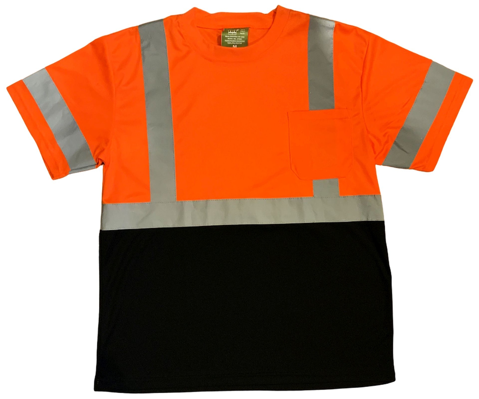 Safety Work Vest T Shirt Long Sleeve Short ANSI High Visibility Reflective Tape