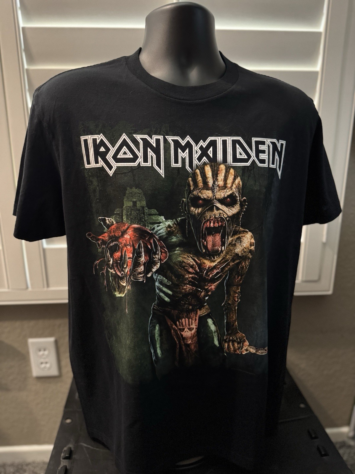 Iron Maiden Official “The Book Of Souls” 2017 World Tour T-Shirt Small New