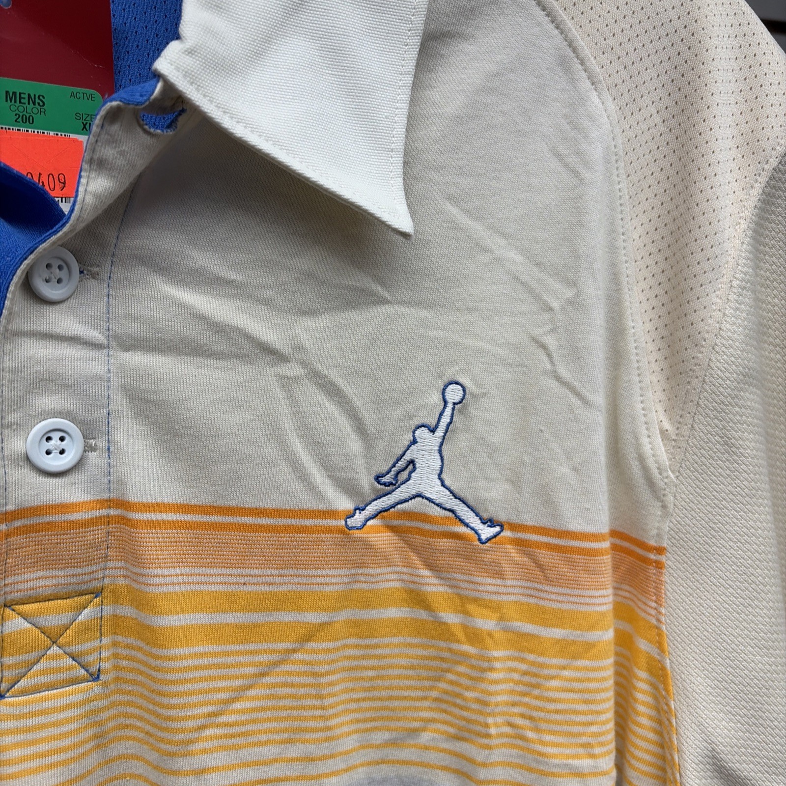 Air Jordan Vintage Polo Pacific Blue 7 Size XL New Y2K (2006)