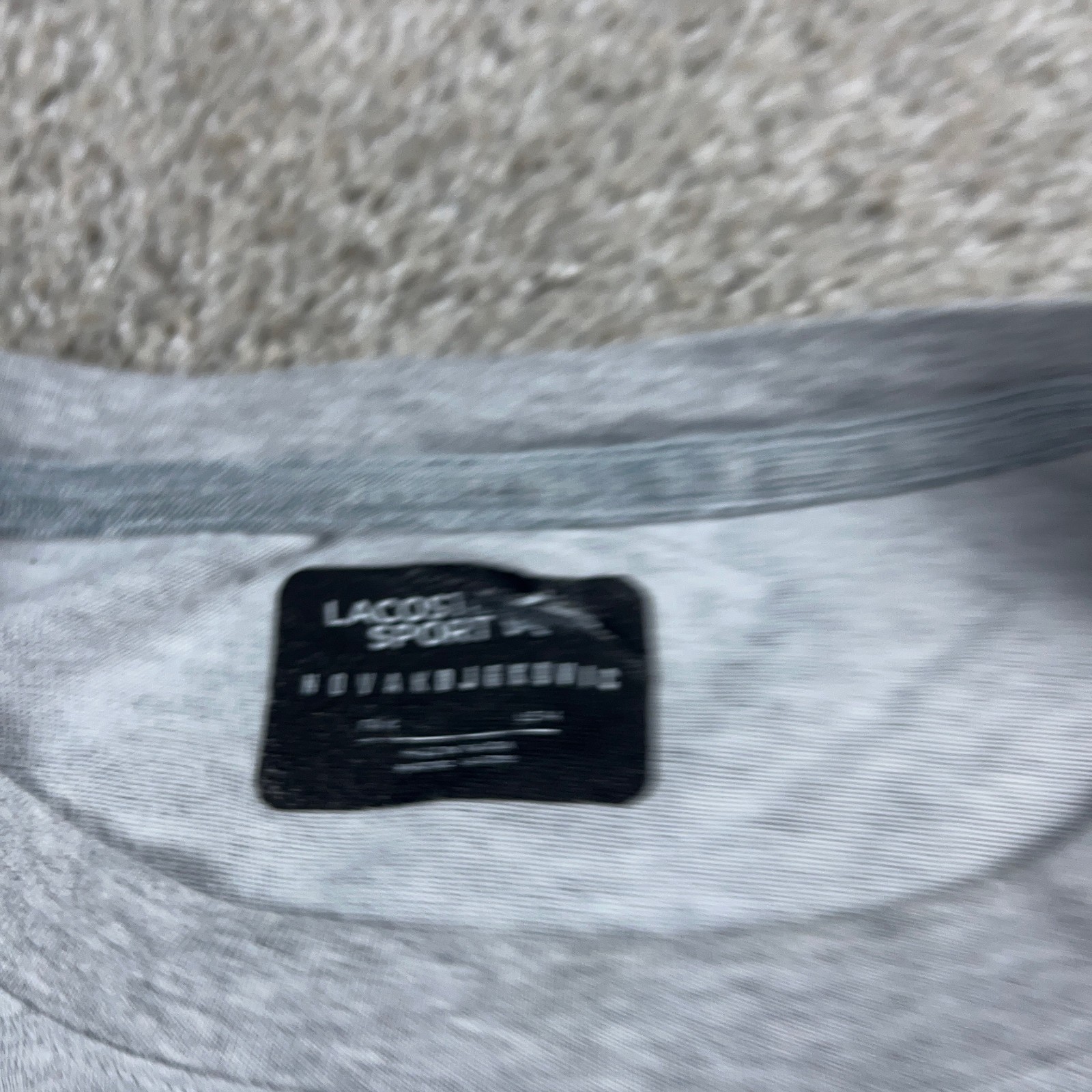 Lacoste Shirt Mens Medium Gray Novak Djokovic Sport Tennis Crew Neck Croc Dream