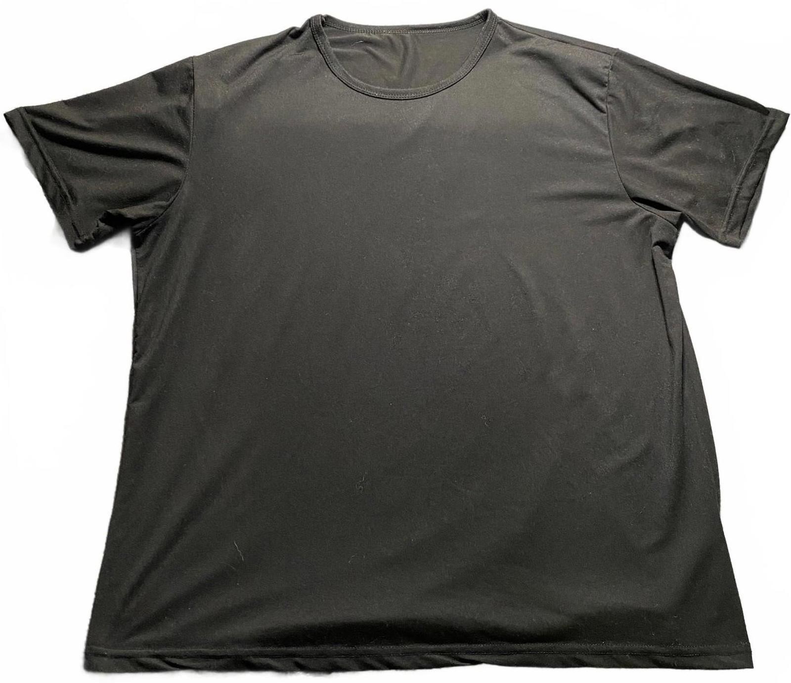 Black T-Shirt Men XL Polyester Elastane Crew Neck