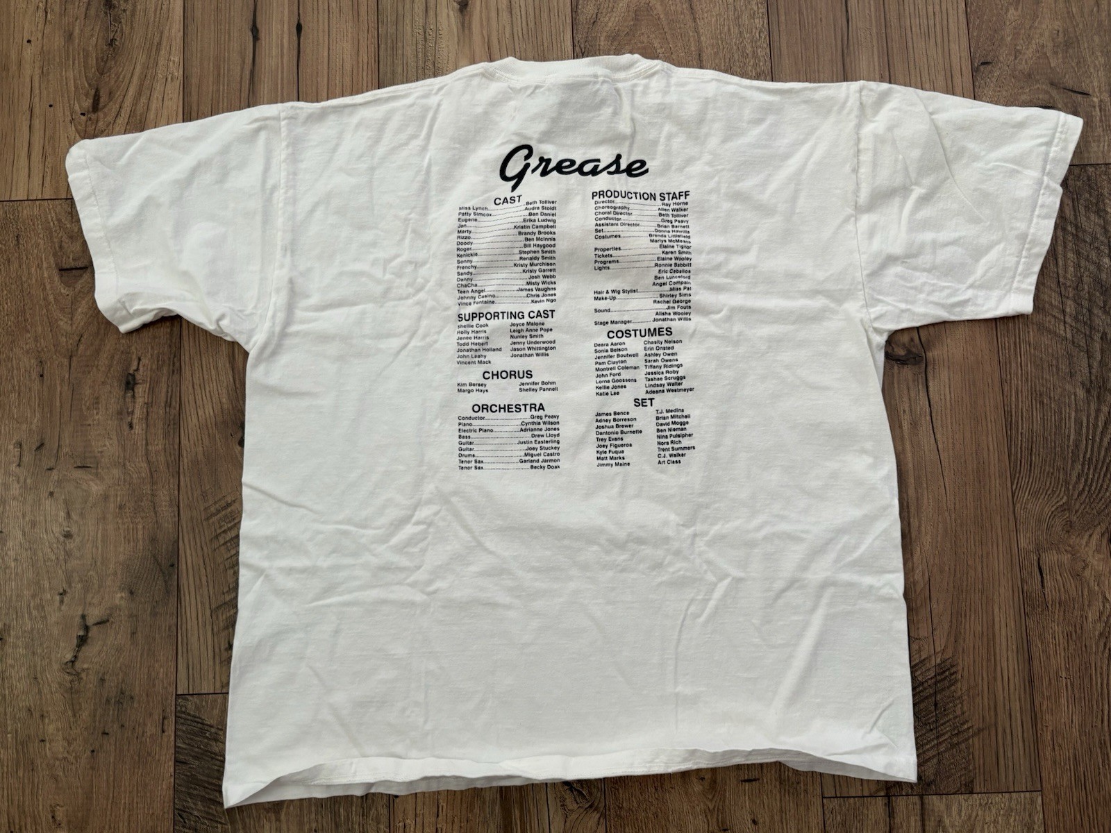 80S Style Grease Movie Musical romantic comedy Unisex Fan Sz L