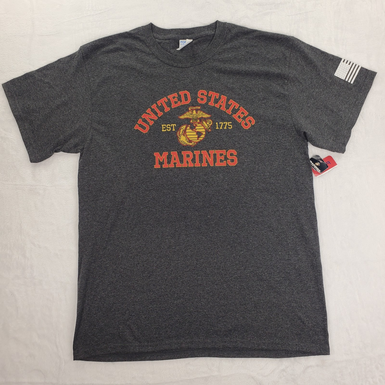 US Marine Corps T-shirt USMC Semper Fi Veterans Day Patriotic Military USA Large