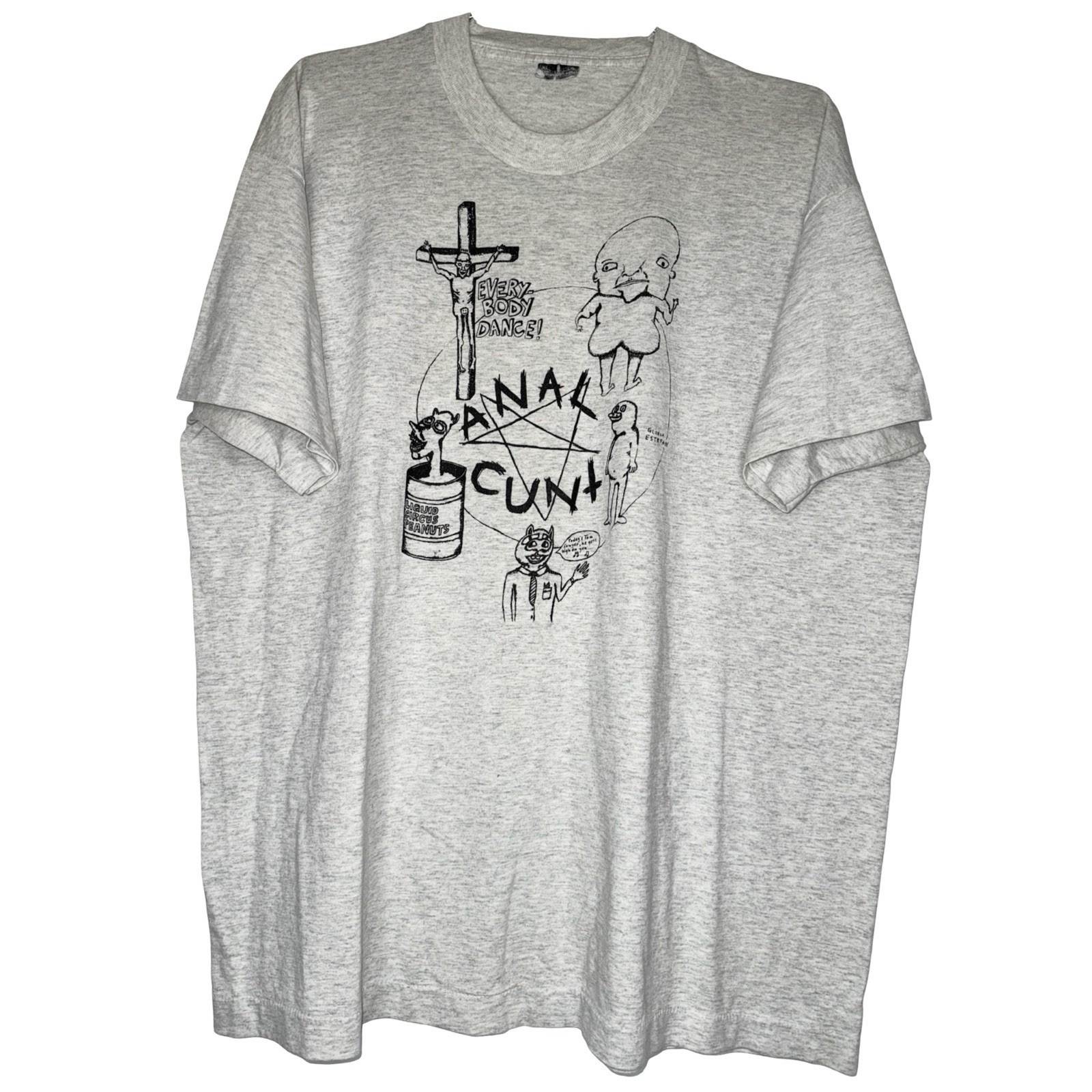 Vintage Anal C*nt T-Shirt Size S-5XL Shirt For Men and Women Sport Gray ST390