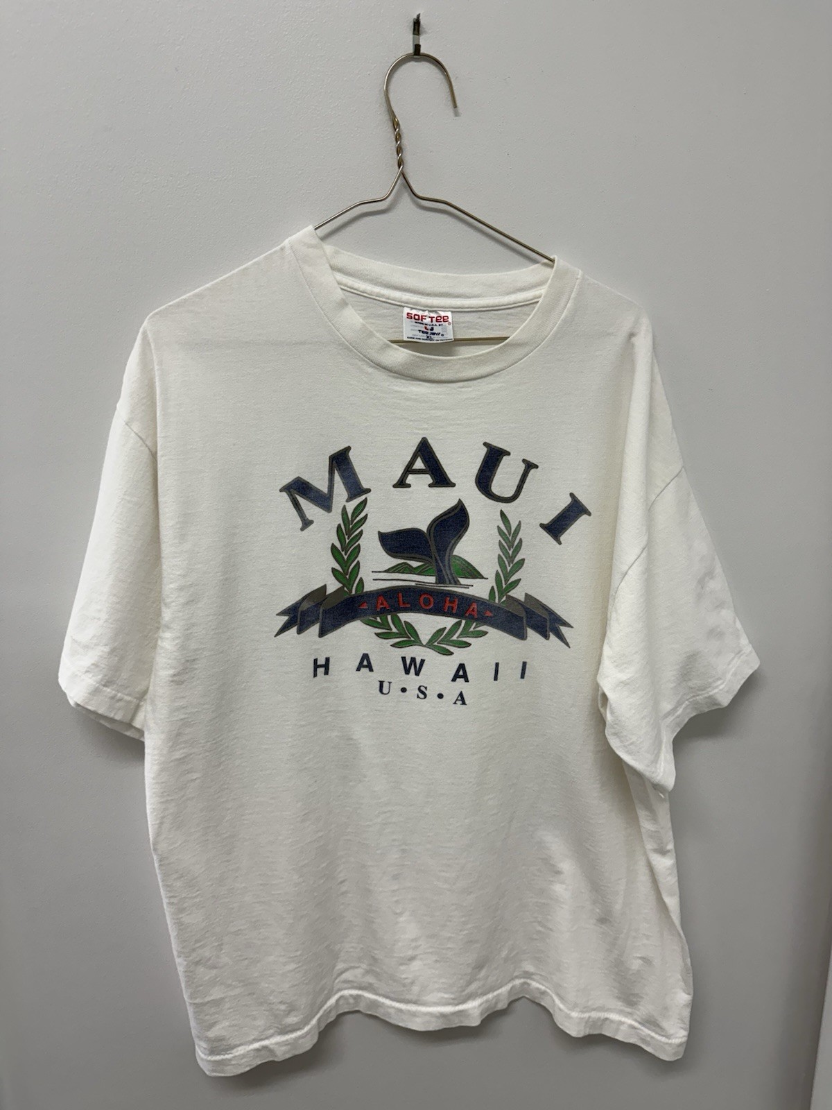 Vintage Hawaii USA Short Sleeve T Shirt White XL (Stain on shoulder)