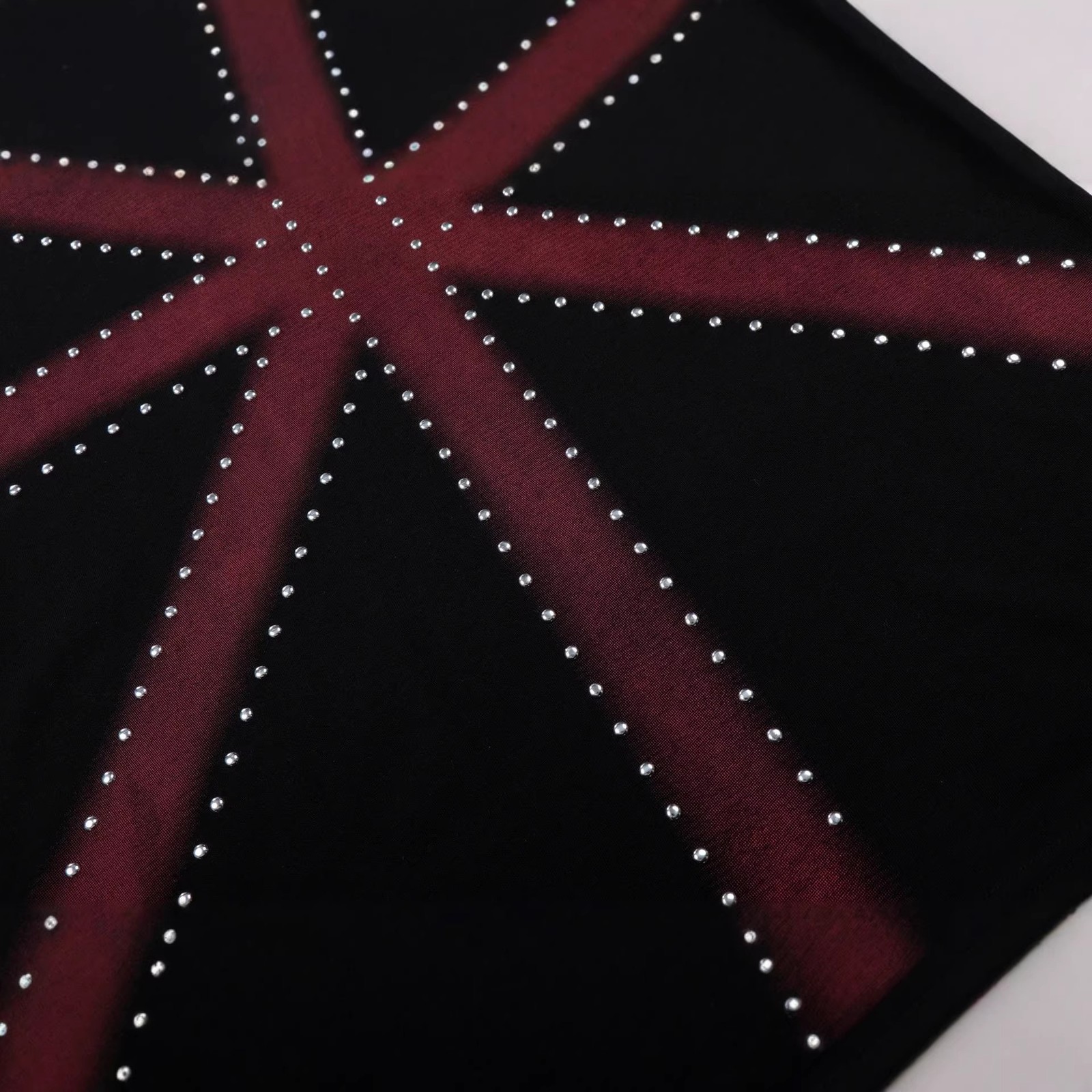 Oversized Studded Union Jack Graphic Tee Goth Punk Streetwear Shirt