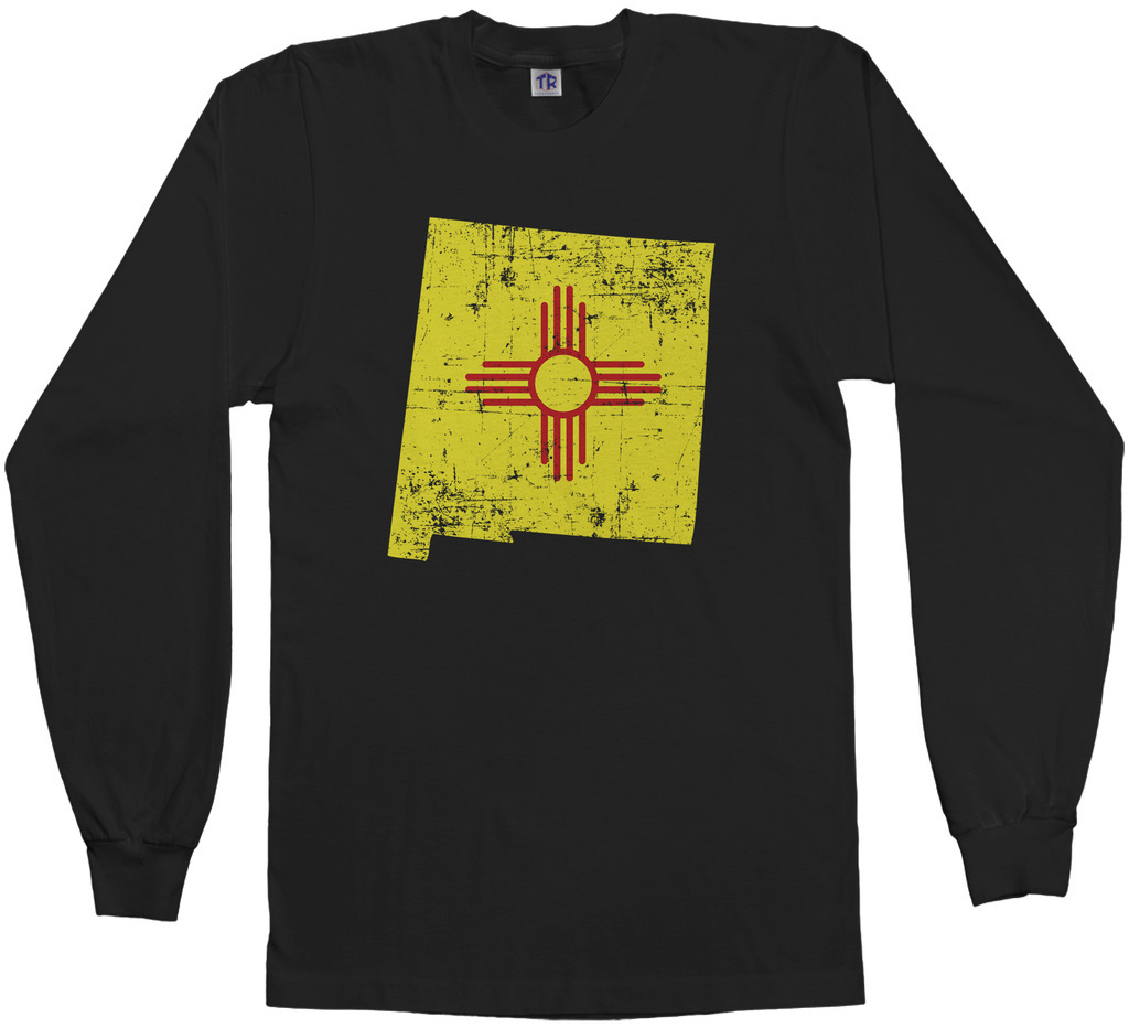 Threadrock Men’s New Mexico State Flag Long Sleeve T-Shirt Albuquerque