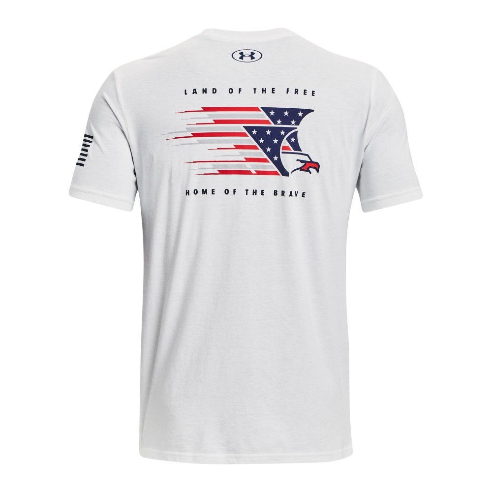 Under Armour 1377064 Men’s UA Freedom USA Eagle T-Shirt, White, 2X-Large