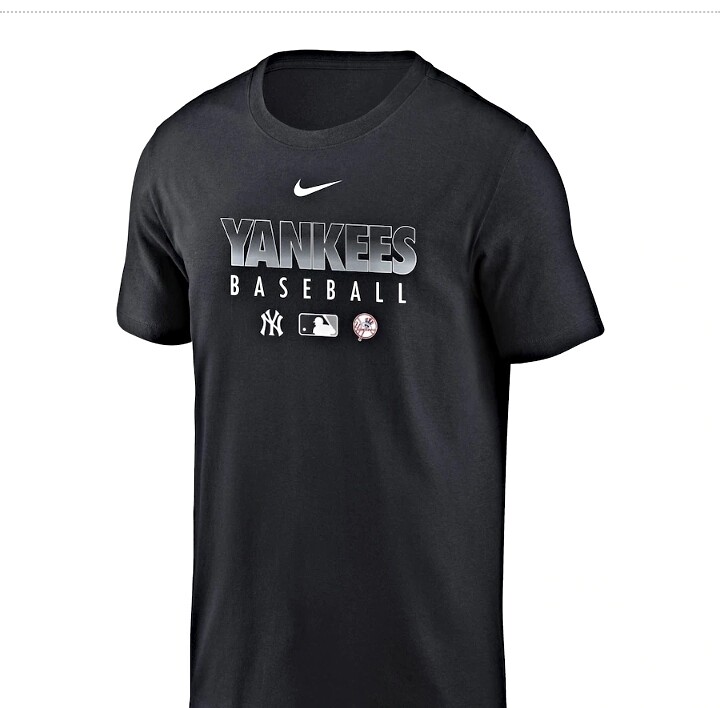 AUTHENTIC NIKE DRY MLB NEW YORK YANKEES T SHIRT NKAX-4FA