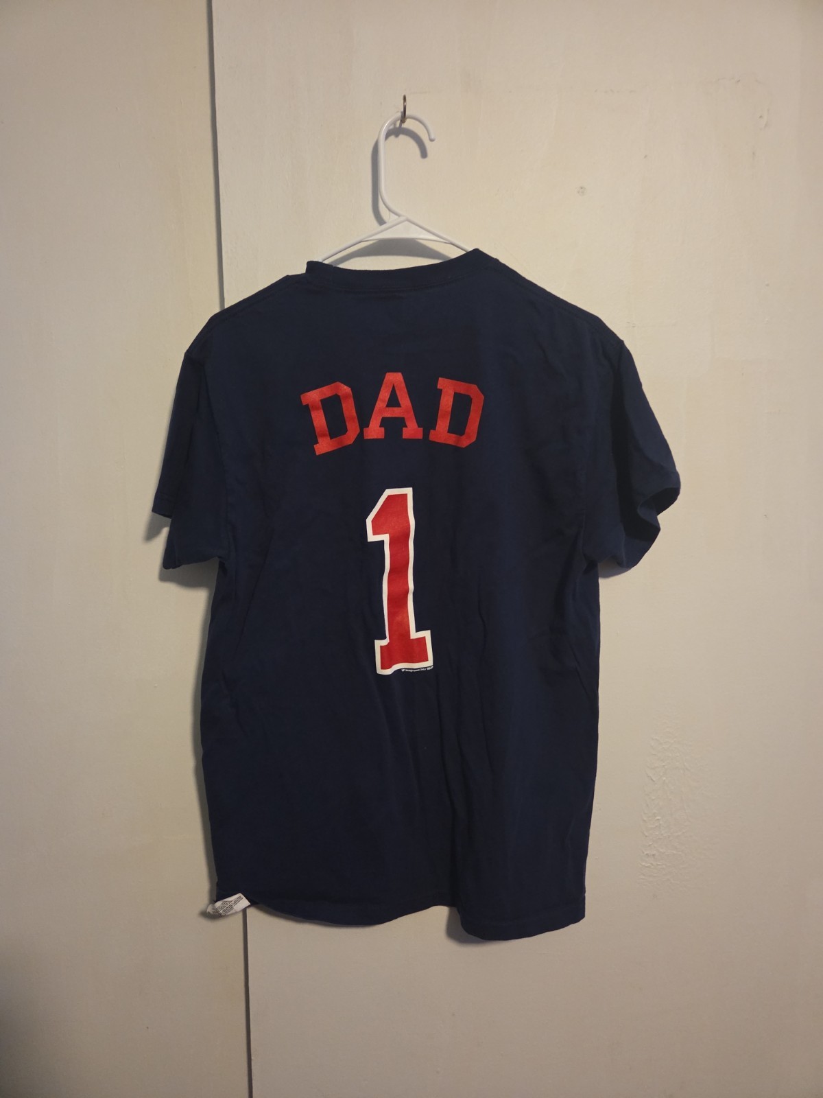 Red Sox Dad Shirt Medium Blue Short Sleeve Graphic Shirt