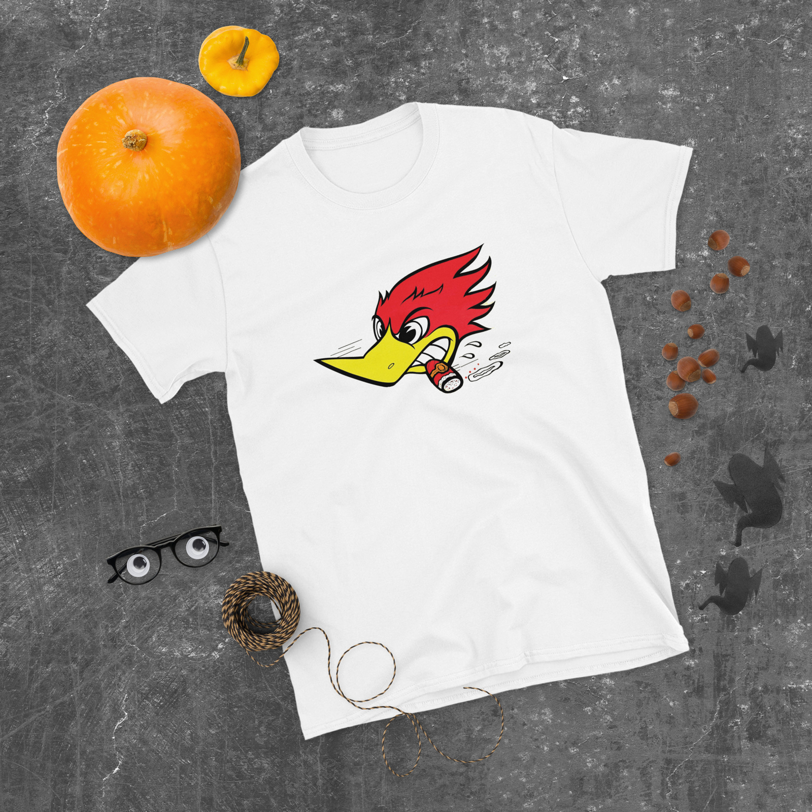 VINTAGE WILD WOODPECKER HOT ROD T-SHIRT – 60’S CARS CUSTOM HOT RODS