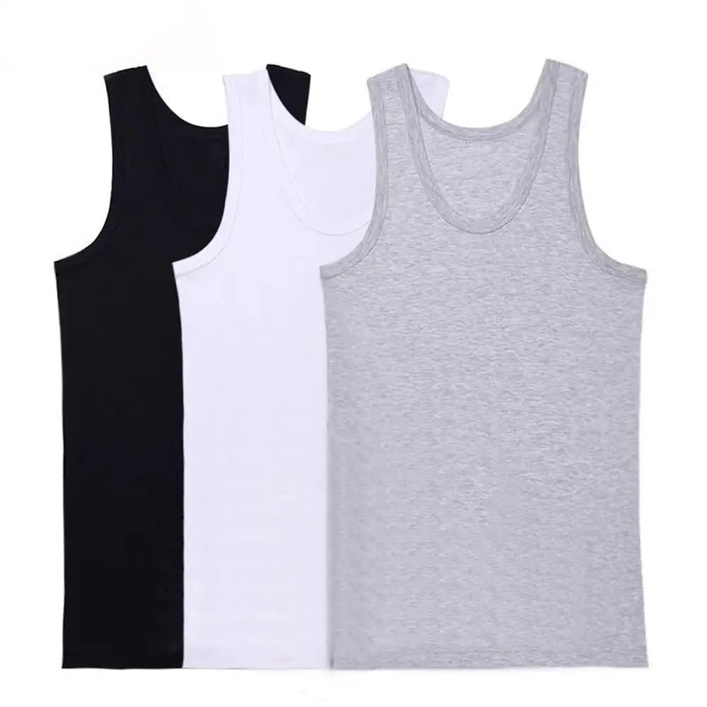 Hot Summer Male tank top Women Basic Elastic Tank Pure Cotton Sleeveless