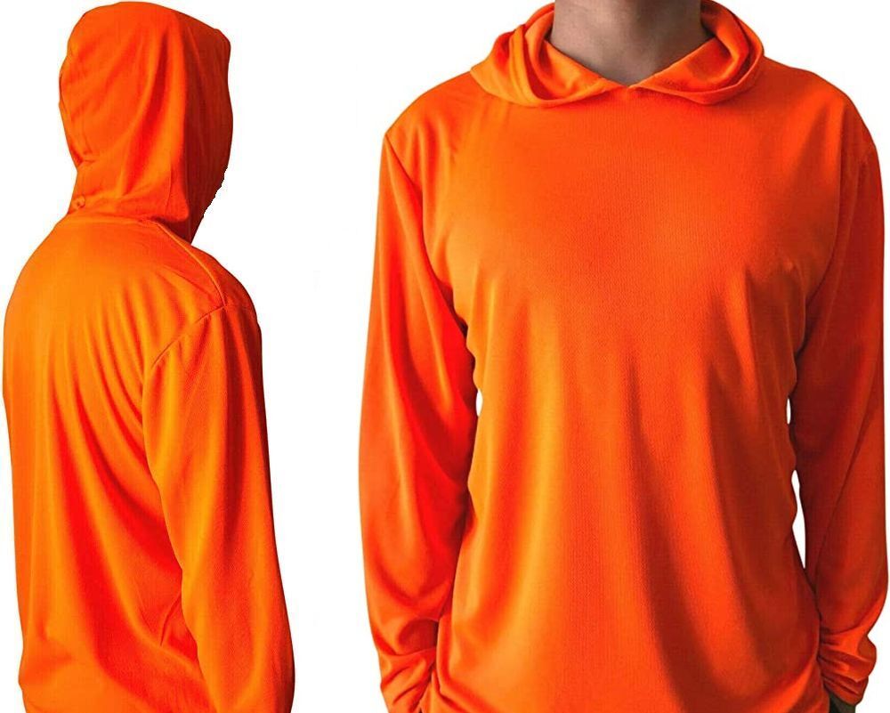 6 Pack Mens Hi Visibility Long Sleeve Hooded T-Shirt Hoodie Safety Wear SM-3X