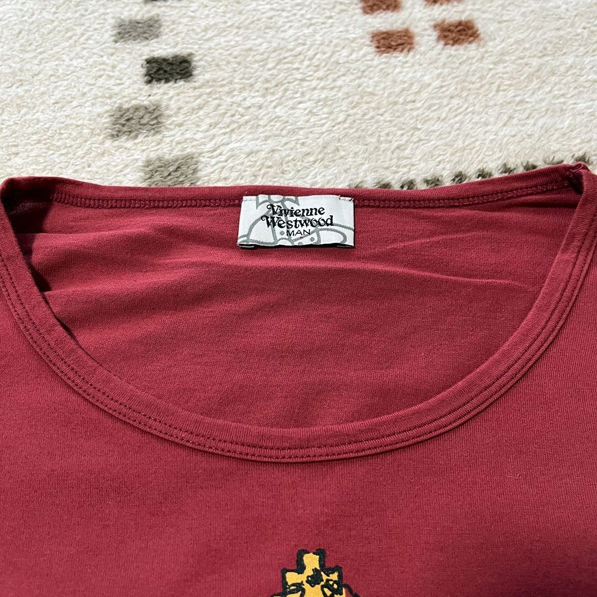 Vivienne Westwood MAN Bunny in Frame Short-sleeved t-shirt Free size Red Japan
