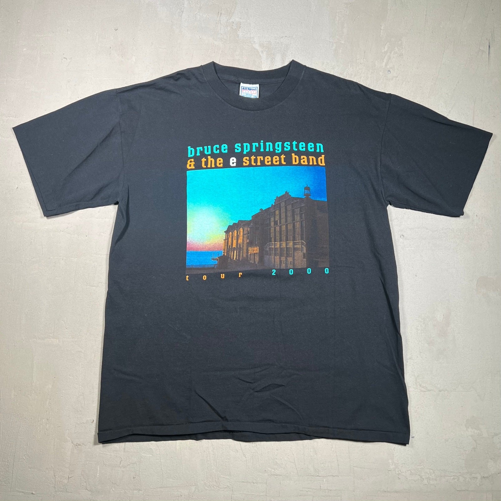 Vintage 2000 Bruce Springsteen and the E Street Band Black Tee Size XL