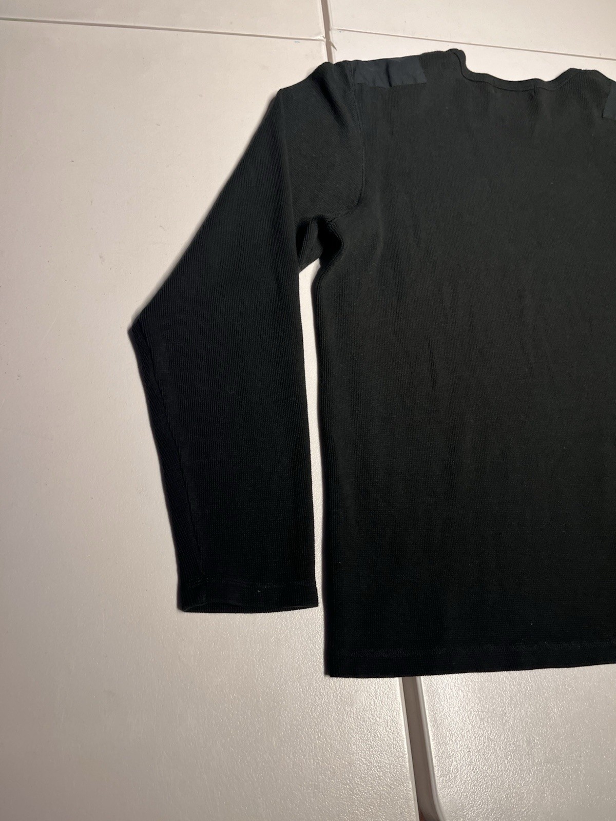 Polo Ralph Lauren Shirt Men’s XL Black Shoulder Patches Long Sleeve Army Cotton