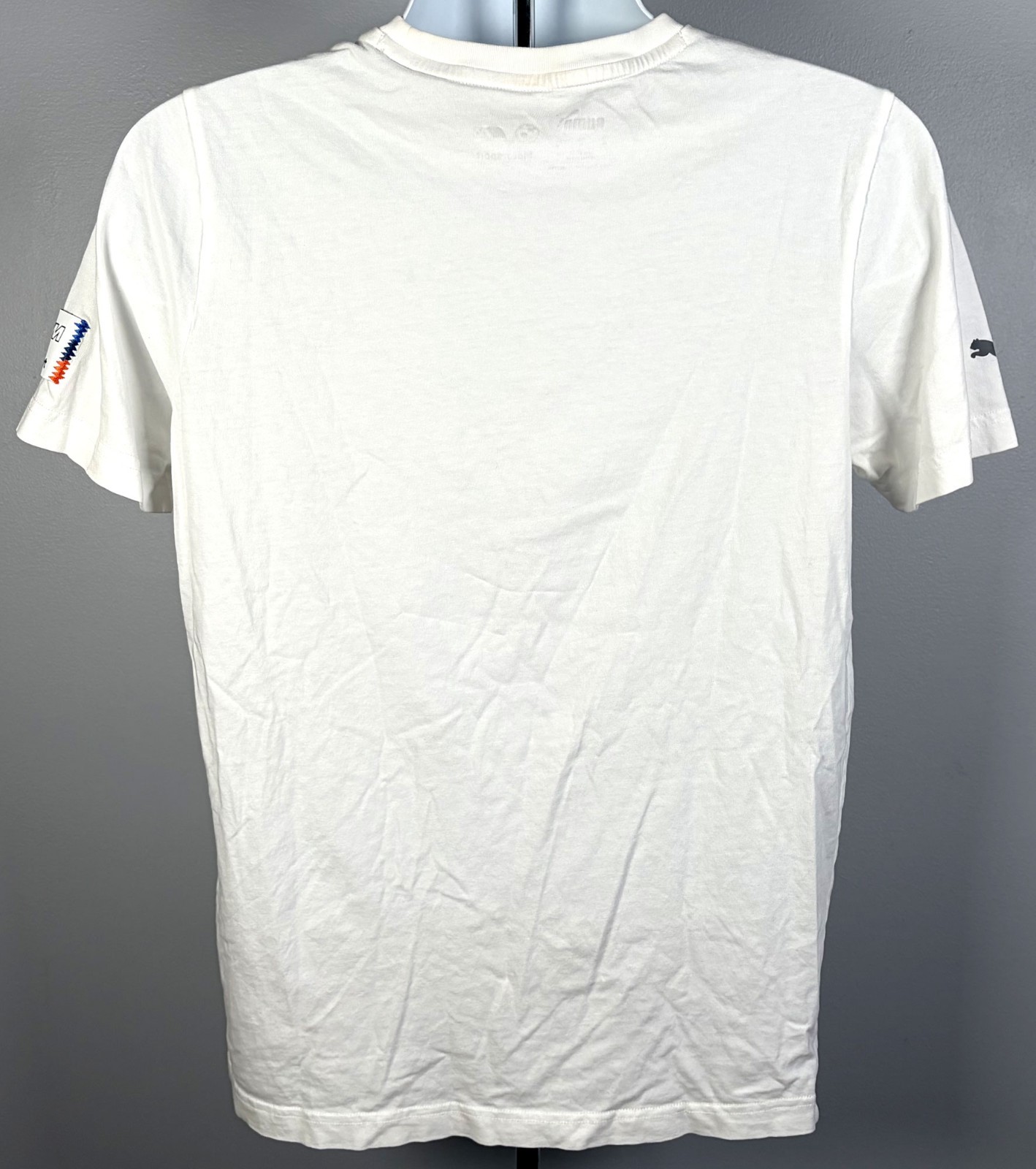 Puma BMW Motorsport T Shirt Mens Medium White Cotton Blend