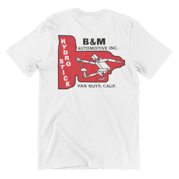 B&M Hydro-Stick Transmisson T-Shirts, White 100%Cotton.