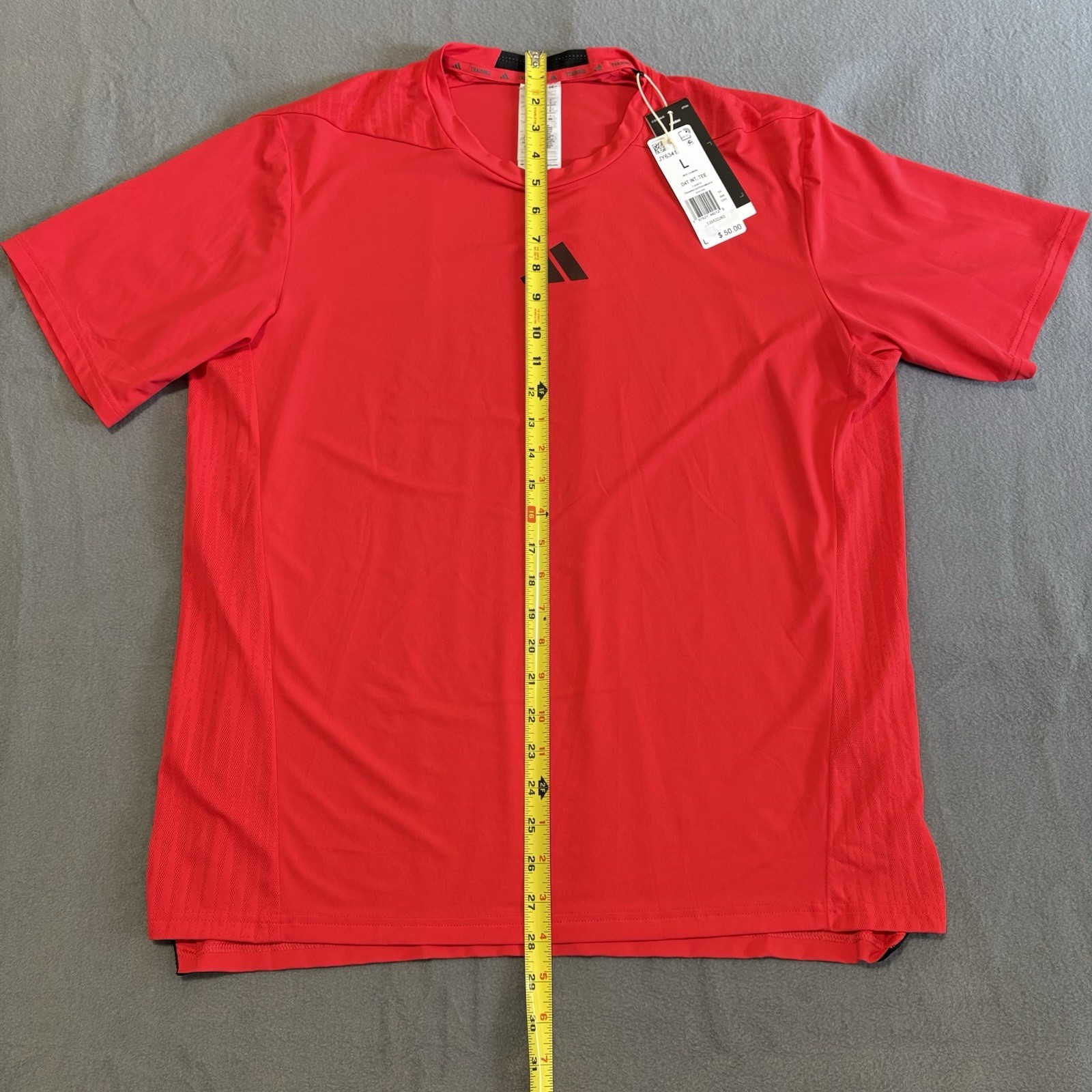 Adidas D4T TEE Training T-Shirt Men Large Red JY6341 Climacool Performance NWT