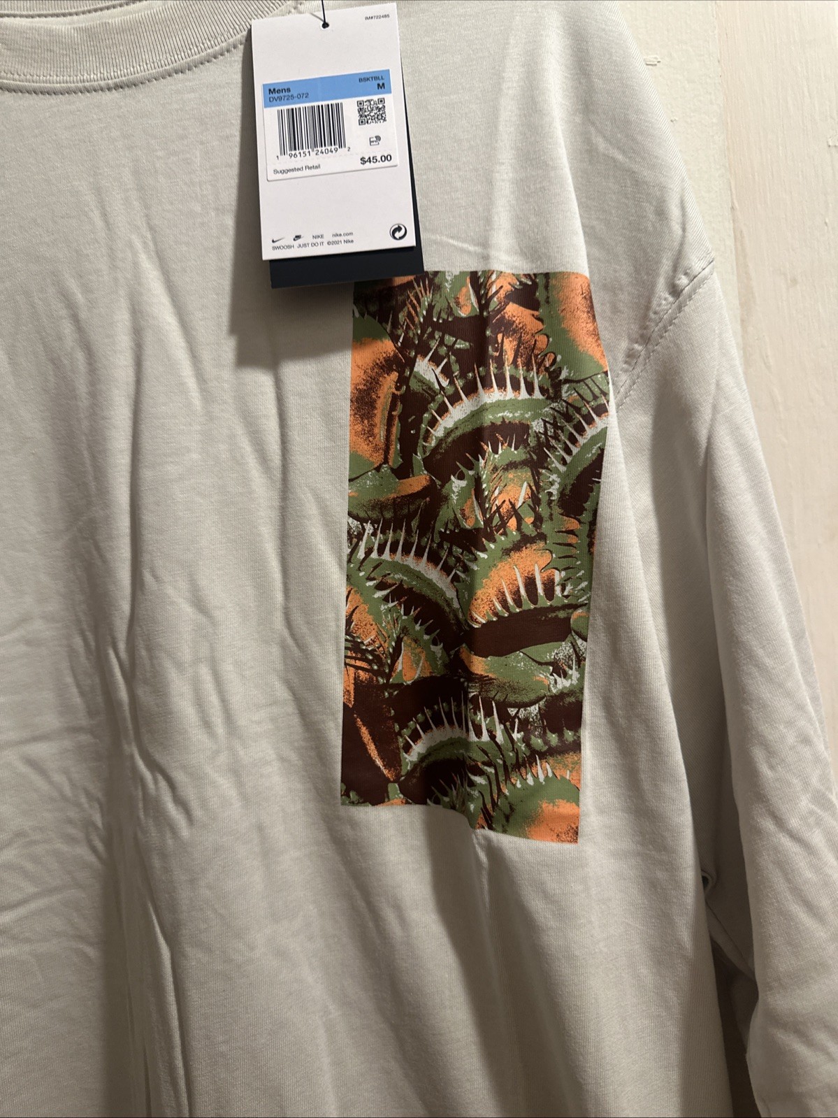 Nike Kyrie Journey Reward Long Sleeve Loose Fit Light Bone T-shirt DV9725-072 M