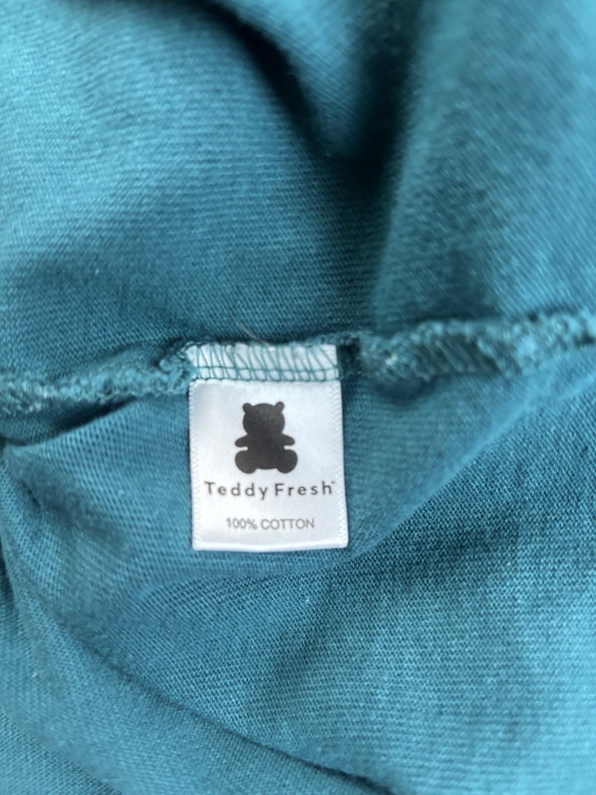 Teddy Fresh Shirt Mens Embroidered Flames Logo Design Size XL