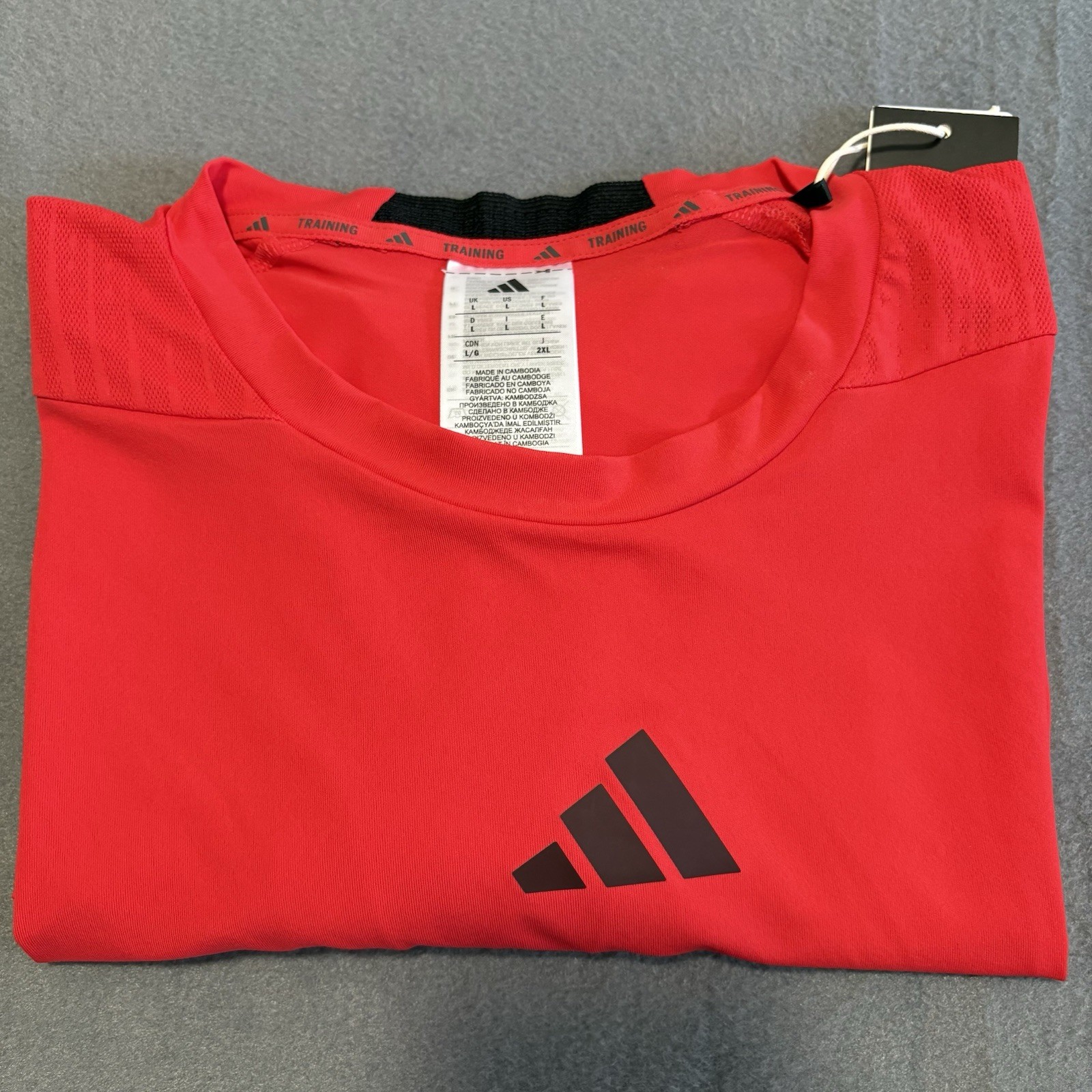 Adidas D4T TEE Training T-Shirt Men Large Red JY6341 Climacool Performance NWT