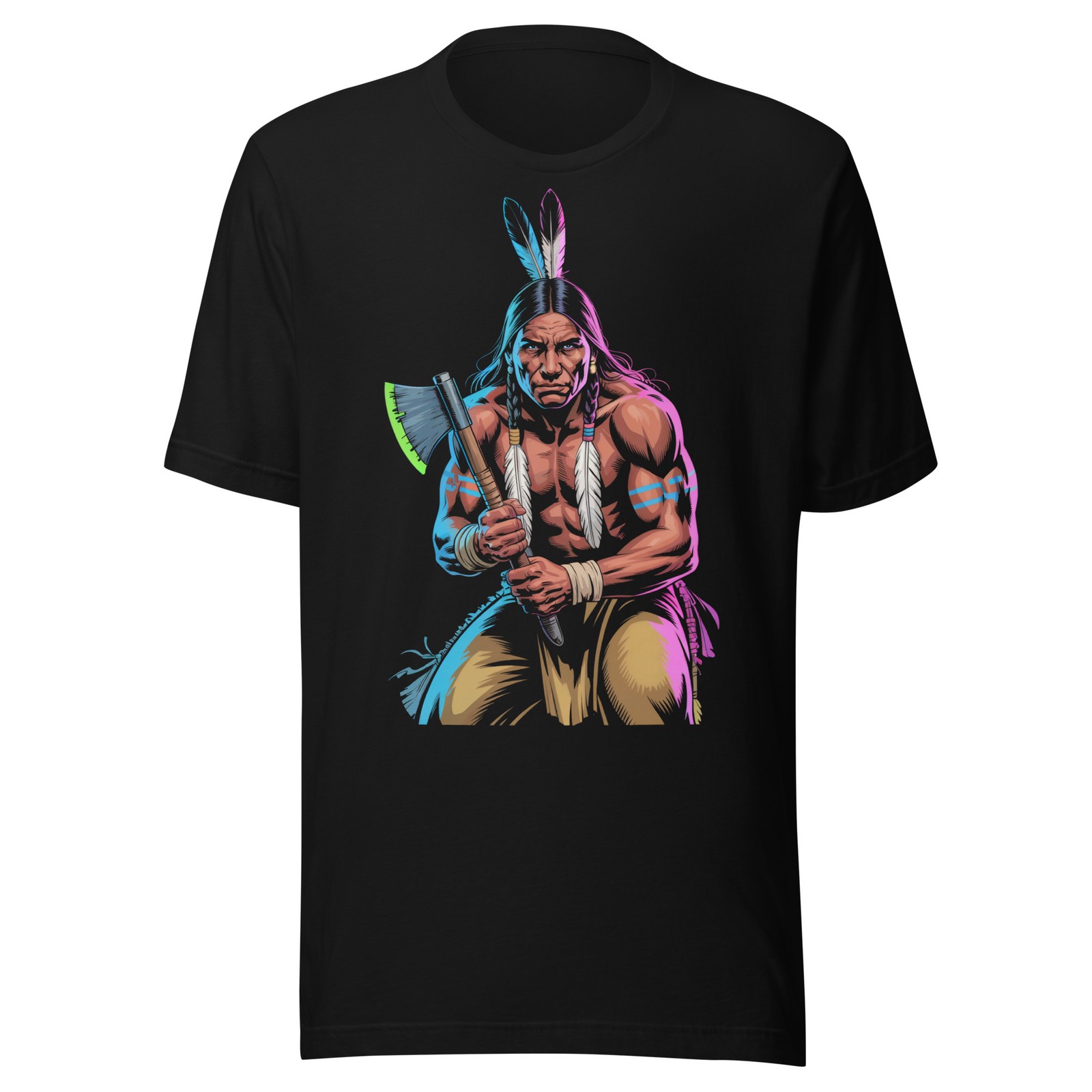 Native American Indian Tomahawk Tribal Warrior Chief Spiritual Ancestor T-Shirt