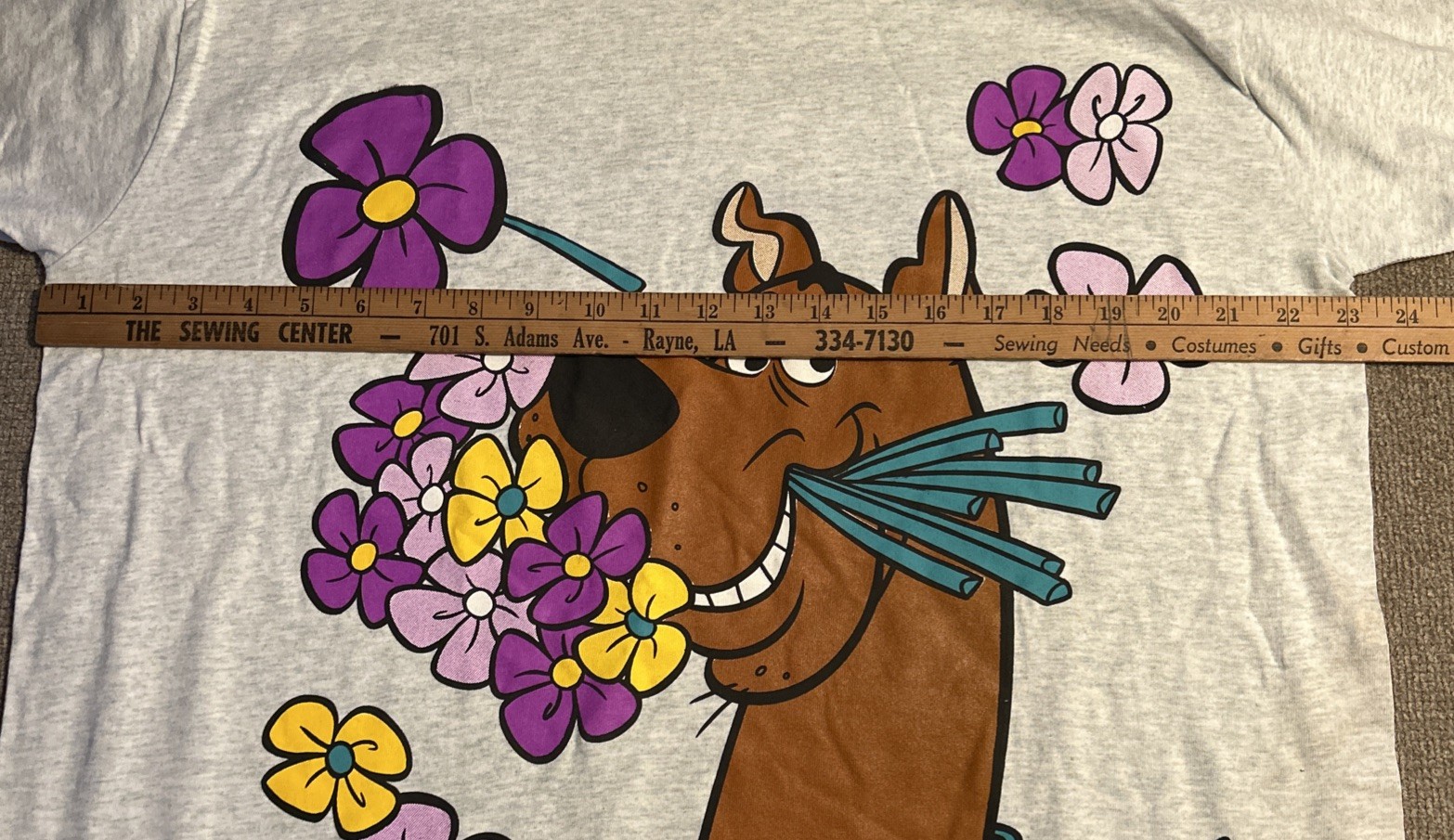 VTG 90’s Woman’s 14/16W Cartoon Network Scooby Doo Groovy Flowers T Shirt NWT