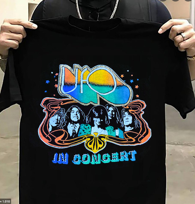 UFO Rock Band In Concert Tour Cotton Men Women S-2345XL T-Shirt KK544