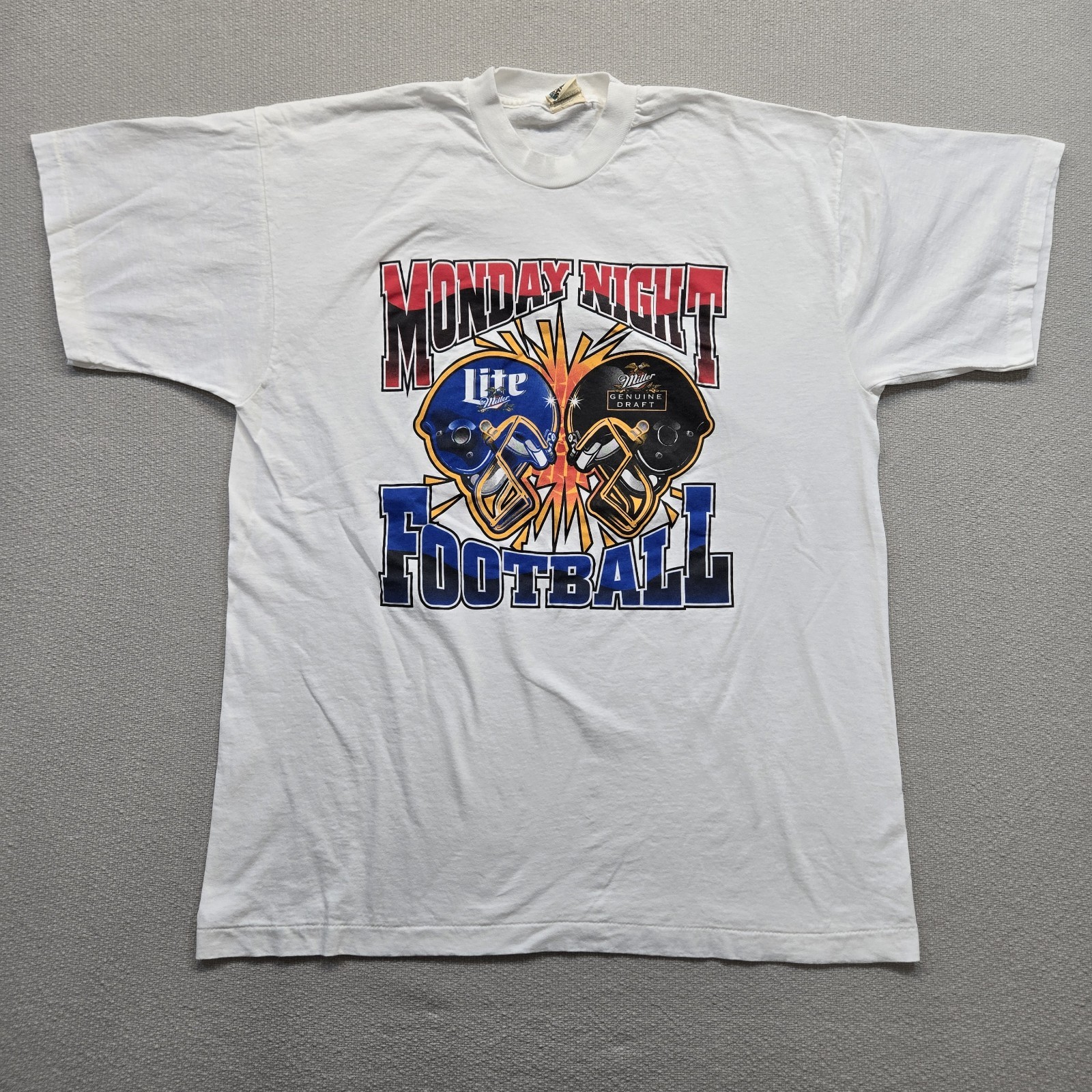 Vintage 90s Monday Night Football Shirt Mens XL Miller Lite Beer Single Stitch