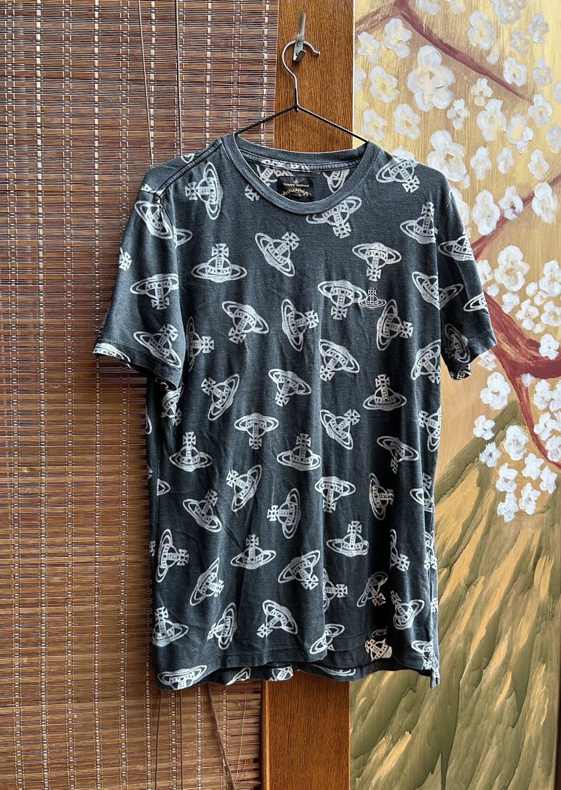 Vivienne Westwood Anglomania Time Machine Tee Orb Logo All-Over Print Size L