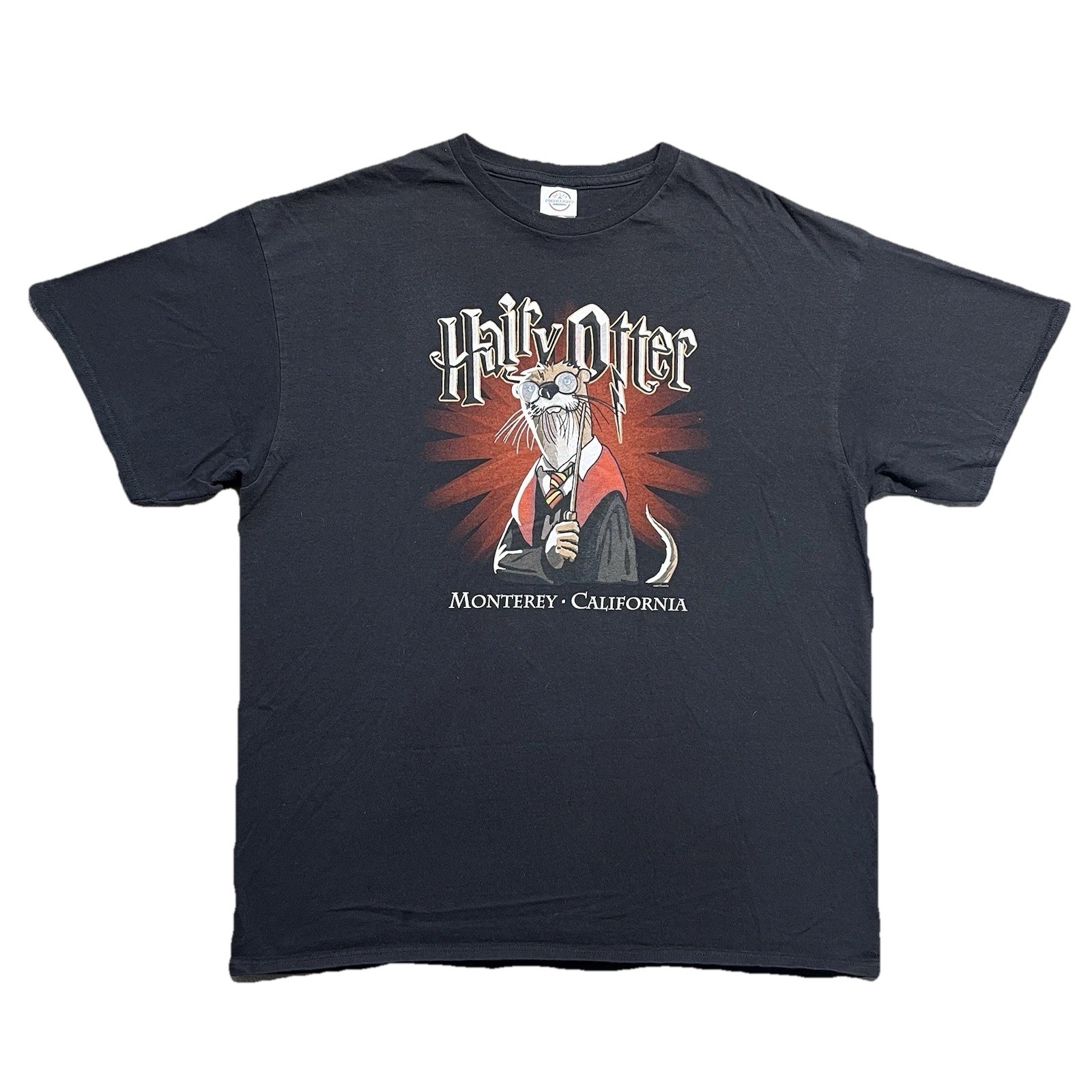 Vintage Y2K Hairy Otter Harry Potter Parody T Shirt XL Monterey CA Graphic