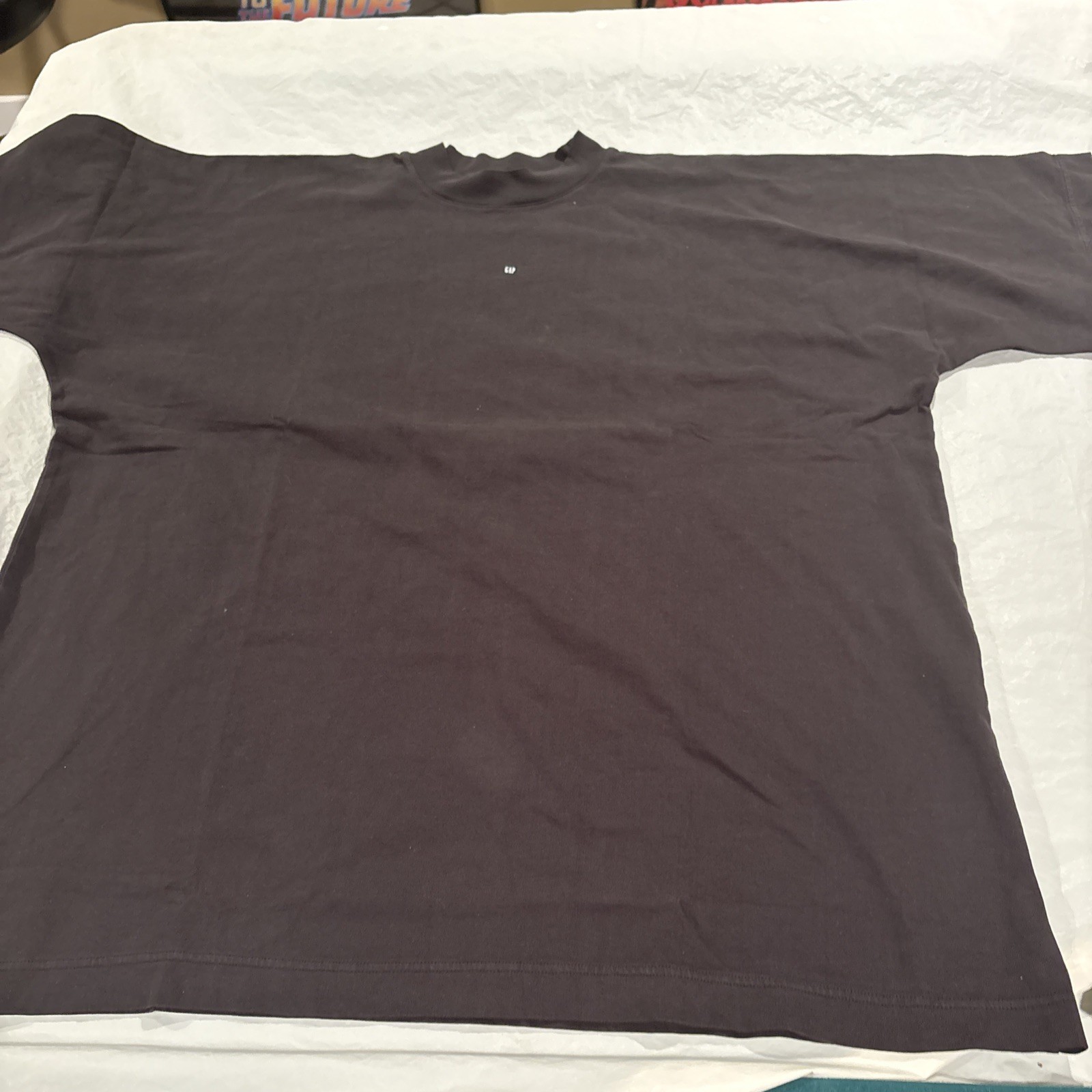 Yeezy YZY x GAP T Shirt Engineered By Balenciaga Mock Neck Oversized Black Large