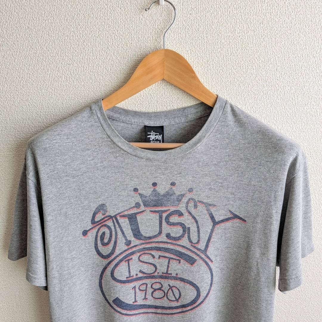 Stussy Crown IST 1980 Graphic T-Shirt Gray Men’s Medium Made in Mexico