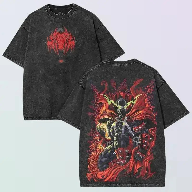 Spawn Energy Super Warrior Graphic T-Shirt Men Streetwear Tee