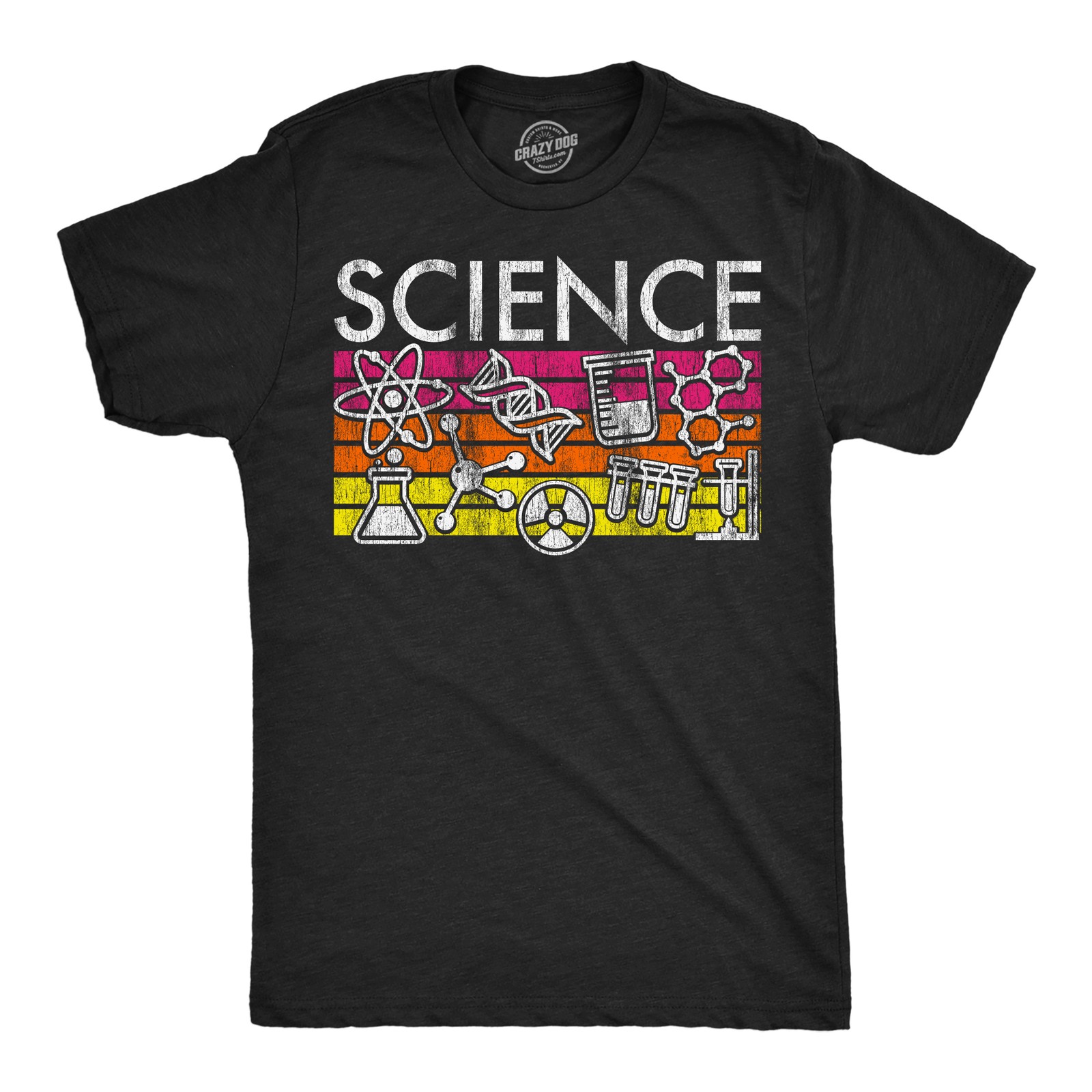 Mens Science Stripes Funny T Shirts Awesome Scientific Graphic Tee for Men