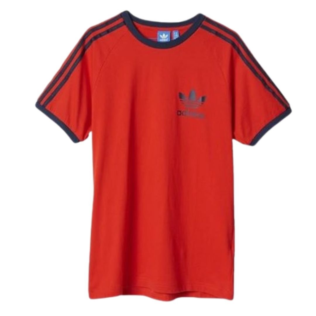 Adidas Originals California Men’s T-Shirt Trefoil Retro 3-Stripes Short Sleeve